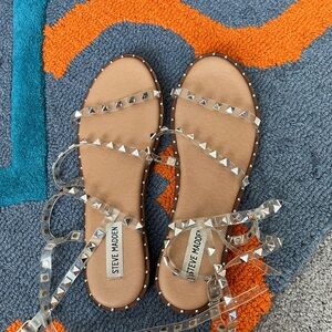 Steve Madden Clear Studded Sandals